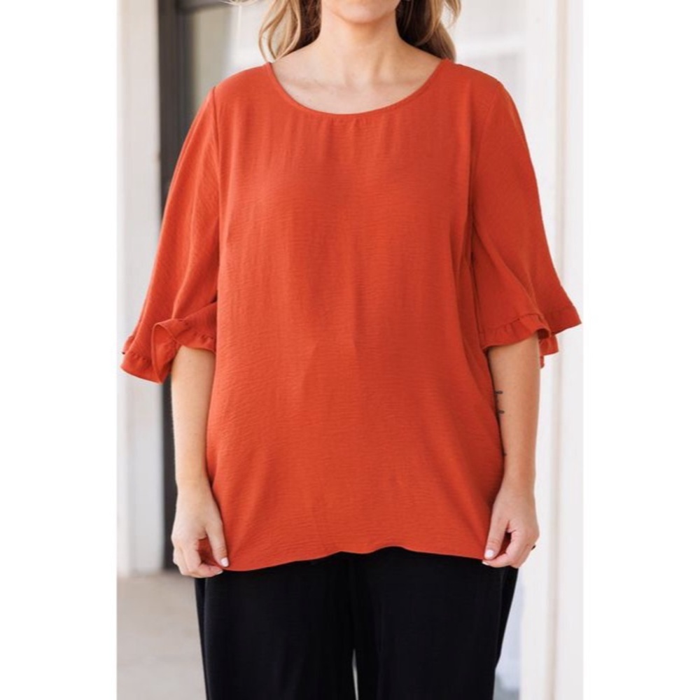 CHIC SOUL I NWOT Come Hideaway Top, Rust